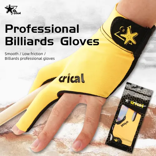 Imagen 1 del producto Guante de billar CRICAL, guantes de billar sin dedos de 3 dedos, guantes profesionales de LYCRA, accesorios de billar para mano derecha/izquierda