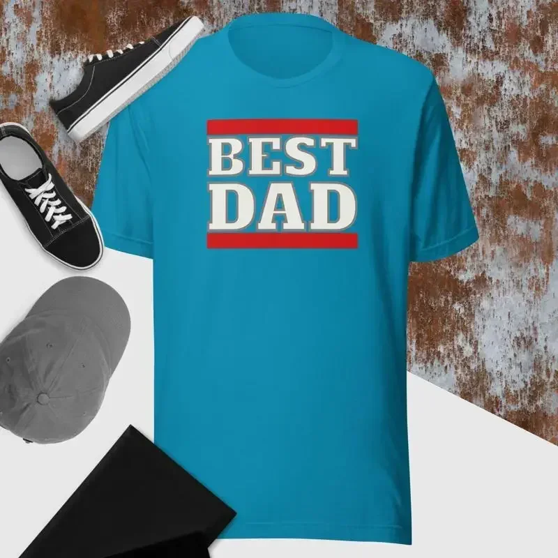 Best Dad T Shirt Fathers Day Present Regalo Per Papà Daddy Papy