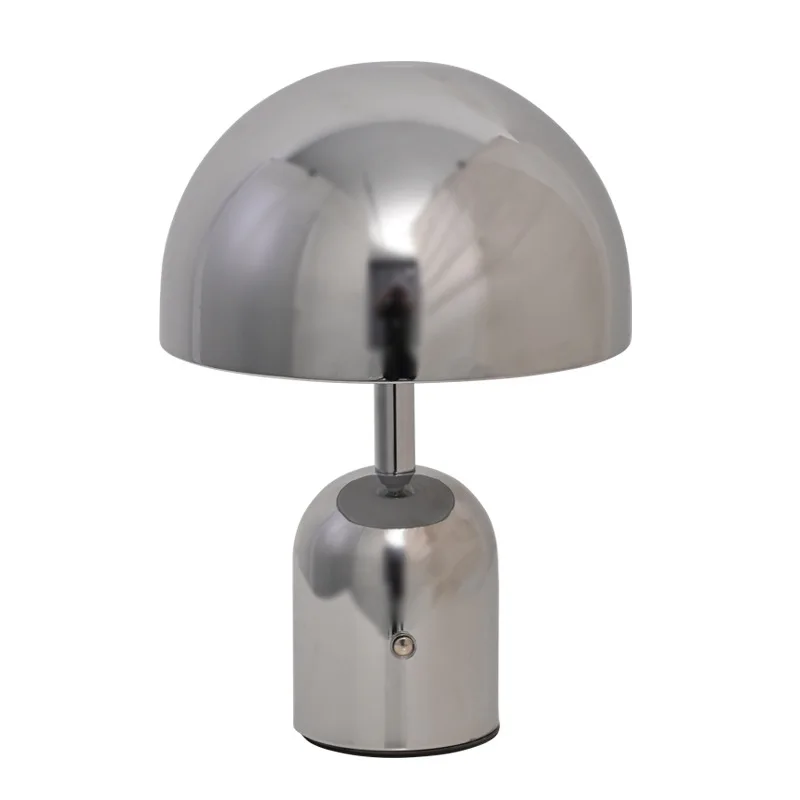 LED مصابيح السرير الفاخرة الفطر المعادن لامعة غرفة نوم ليلة مكتب الجدول مصباح قابلة للشحن ستبليس يعتم جو حلية