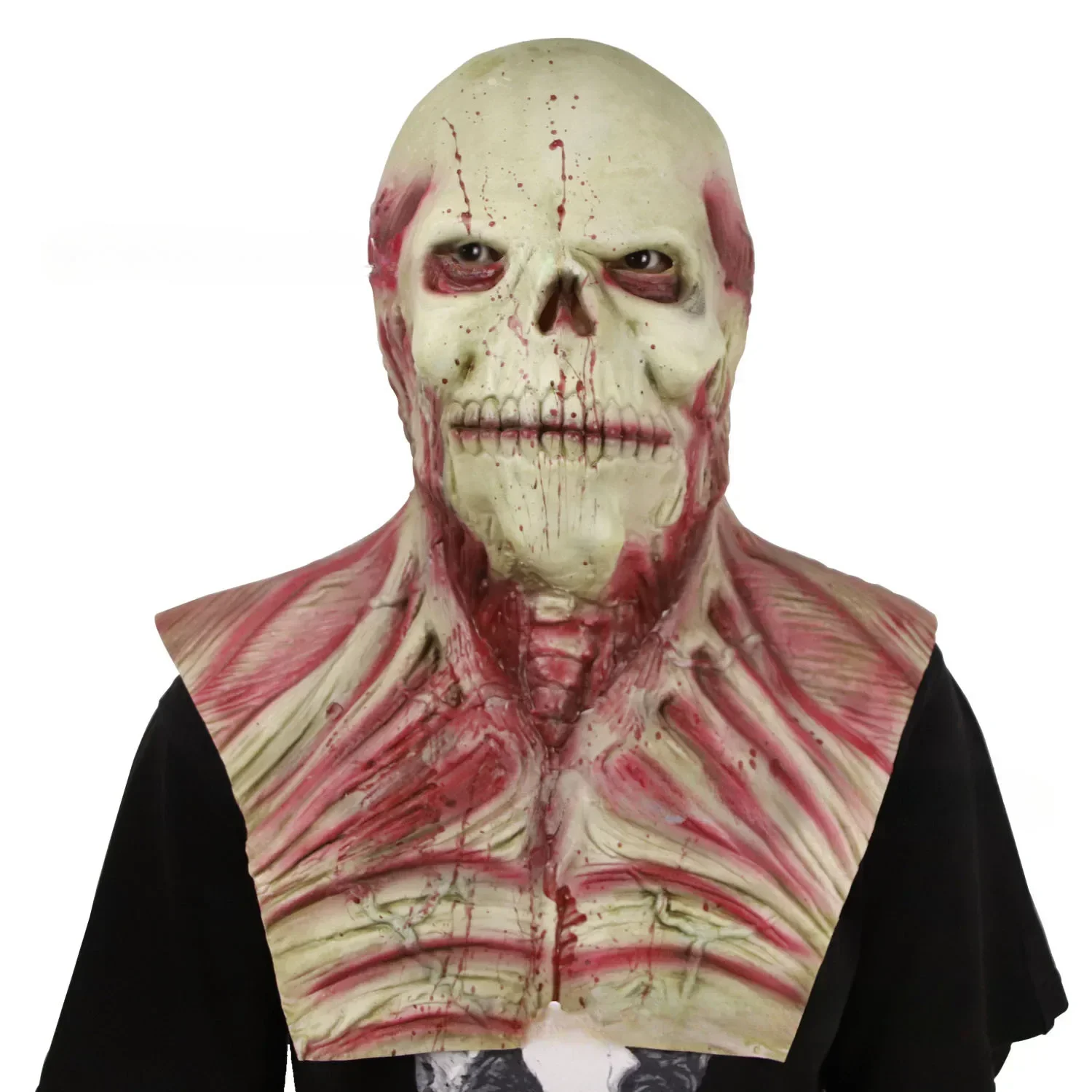 Ghost Detective Mask Zombie Walking Corpse Skull Masks Halloween Terror Skull Latex Cosplay Masque Ghost Devil Detective Mask