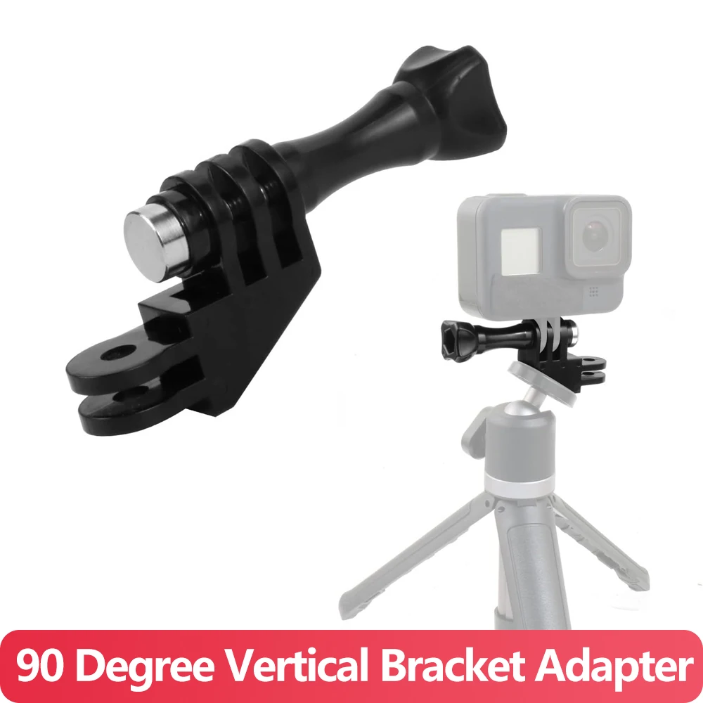 Adapter wspornika pionowego 90 stopni z otworem na śrubę 1/4 do kamery sportowej GoPro Hero 13 12 11 10 9 8 Insta360 SJCAM DJI Insta360