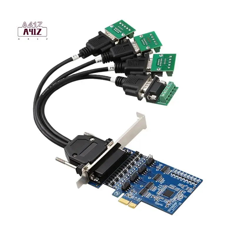 

A41Z-PCI-E To RS485/422 Expansion Card Industrial-Grade Serial Card Converter With Voltage Suppression Protector,4 Ports
