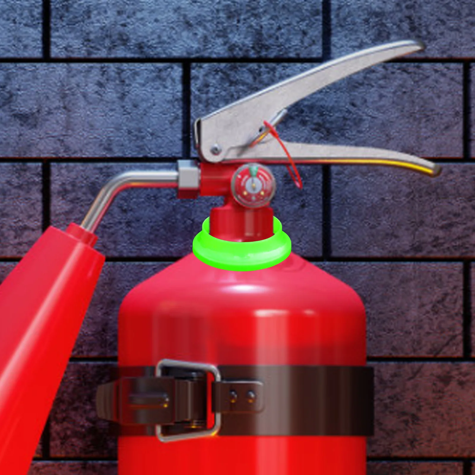 

100pcs Luminous Extinguisher Rings Fire Equipment Supplies Visible Plastic Circle Bottleneck PartsBracket Hardware Accessories