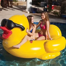 Pool Float Swim Ring Floating Bed Inflatable Rubber Duck Float for Summer Swimming Accessories Outdoor  Water Pool Lounge Chair