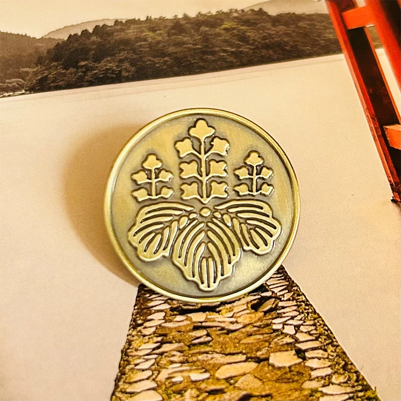 أودا نوبوناغا الأسرة كريست خمر بروش شارة اليابانية Sengoku Tokugawa Ieyasu Toyotomi Hideyoshi ياماموتو كانسوكي دبوس #3