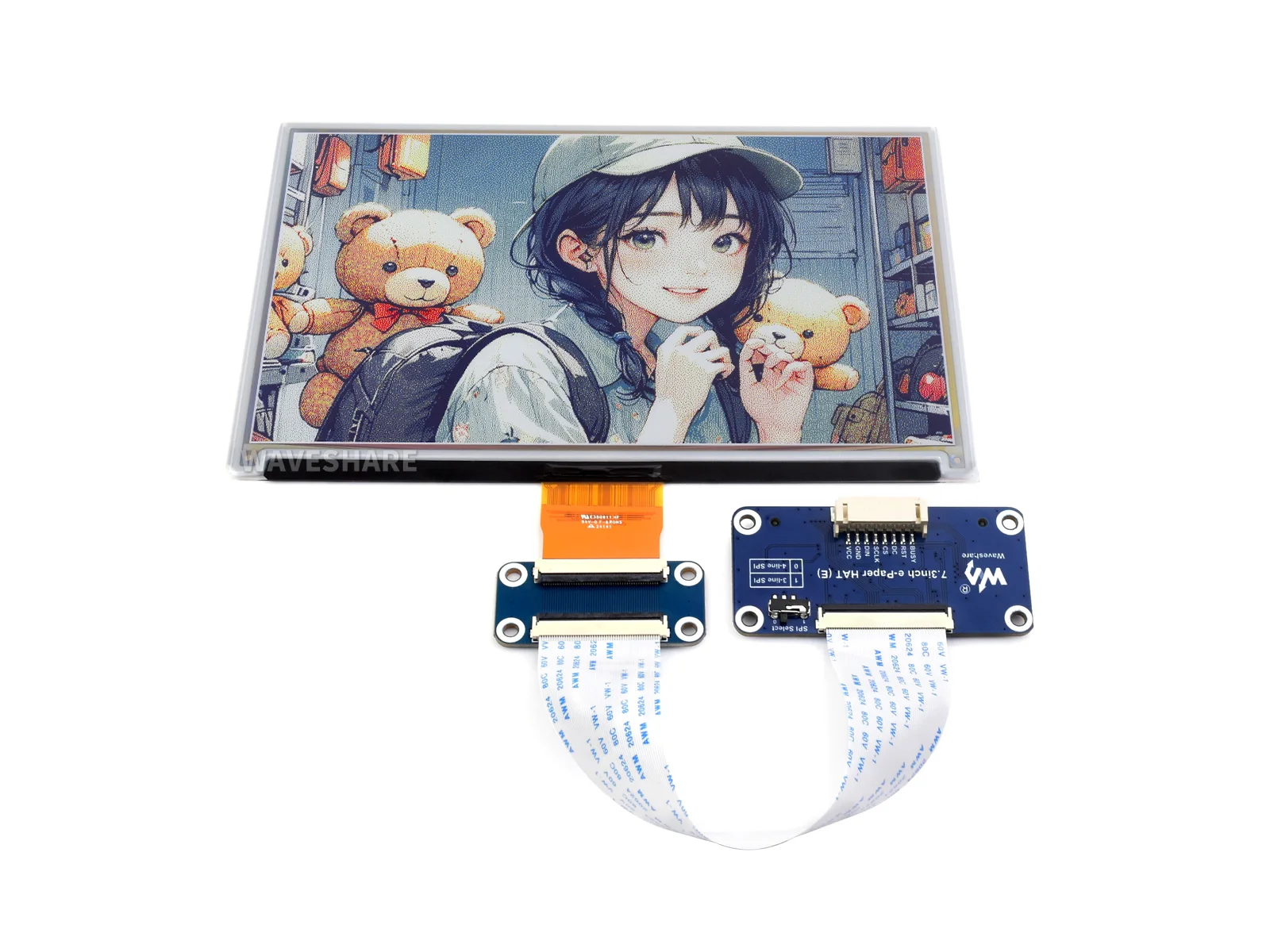 

7.3inch E Ink Spectra 6 (E6) Full Color E-Paper Display, E-Ink Display, Low Power Consumption, 800×480 Pixels, SPI Communication