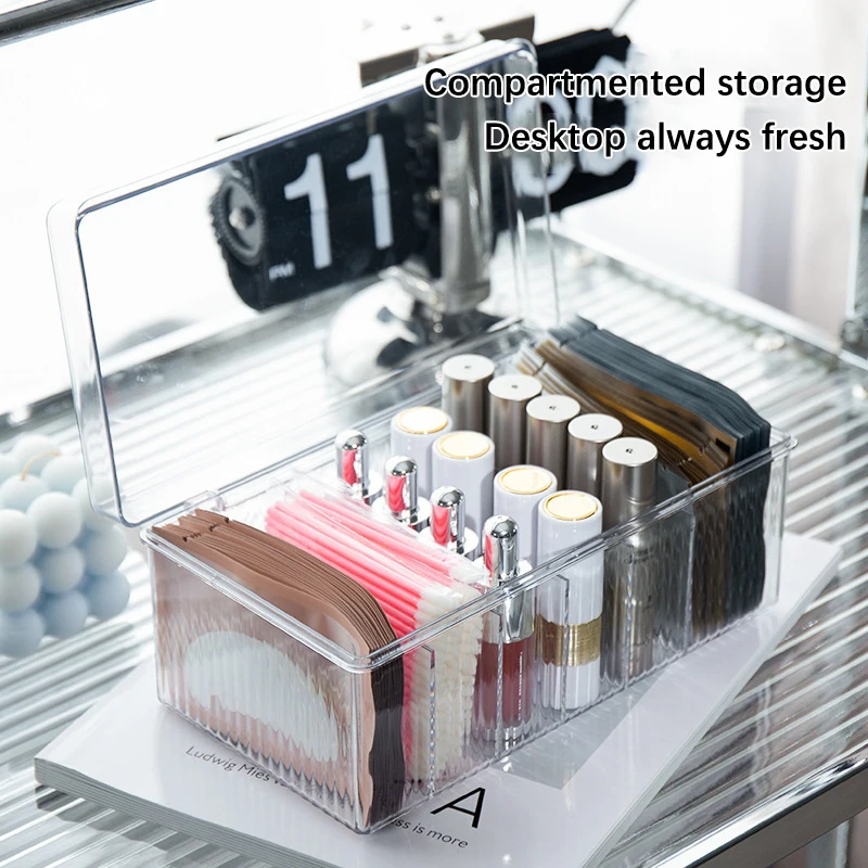 Transparent Eyelashes Extension Tools Storage Box Lashes Accessories Acrylic Desktop Makeup Tool Container Cosmetic Organizer