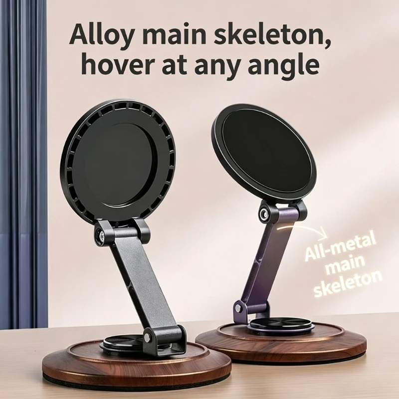 SZ Foldable 360 Degree Rotating Phone Holder Metal Tabletop Stand