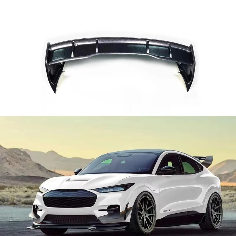 New Style Carbon Fiber Rear Spoiler Rear Roof Window Wing Spoiler for Mach-E 2021-2024
