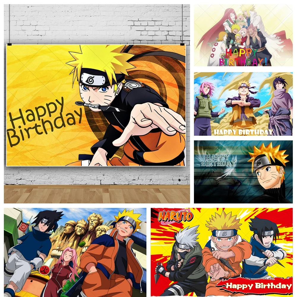 

Naruto Cartoon For Boys Birthday Party Backdrop Custom Theme Childs Room Photography Banner Poster Photo Studio Decor Background