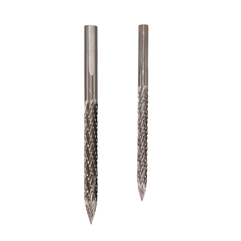 2Pcs Tire Bit 4.5/6Mm Tire Repair Carbide Burr Drill Bit Tire Patches Plug Cutters Wire Cutter Reamer Drill