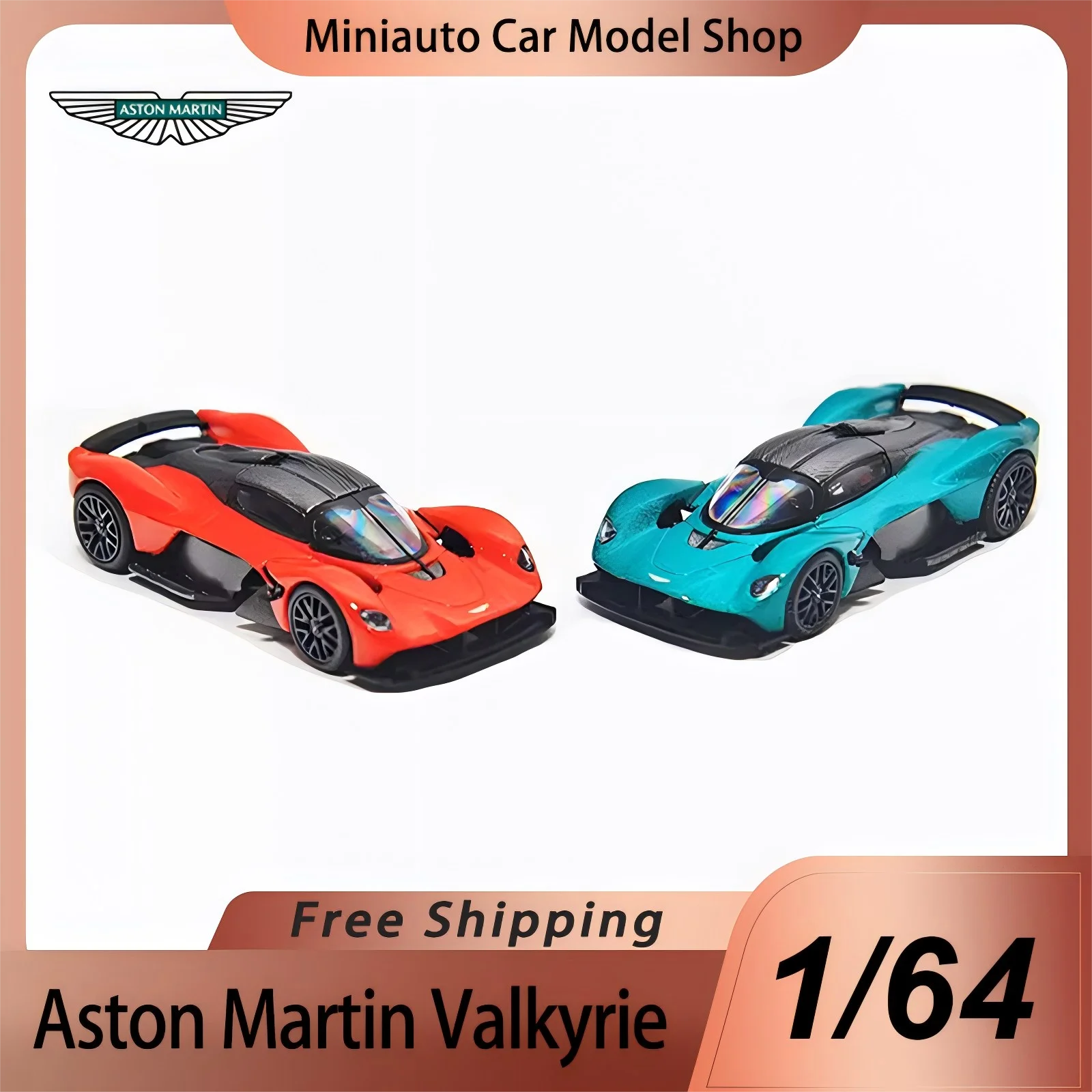 Minigt 1:64 Aston Martin Valkyrie # 600-CH อัลลอย Diecast ขนาดเล็กรุ่น Aston Martin Racing Car ของขวัญคริสต์มาสสำหรับเด็ก