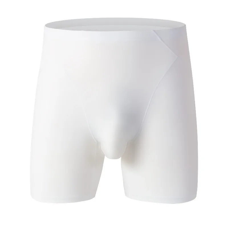 

Men's Solid Red Ice Silk Boxer Briefs Mid-Rise Athletic Underwear Anti-Chafing Thigh Support | Breathable Comfortable Underpants