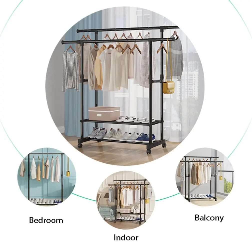 Cintre autoportant avec dessus pour vêtements, manteau T1, étagère de rangement, garde-robe, gril de sol, séchage, le plus récent