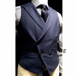 Men's New Striped Vest Business Casual Sleeveless Vest Full Men's  Formal Suits Male Clothes Elegant Man Vest Steampunk