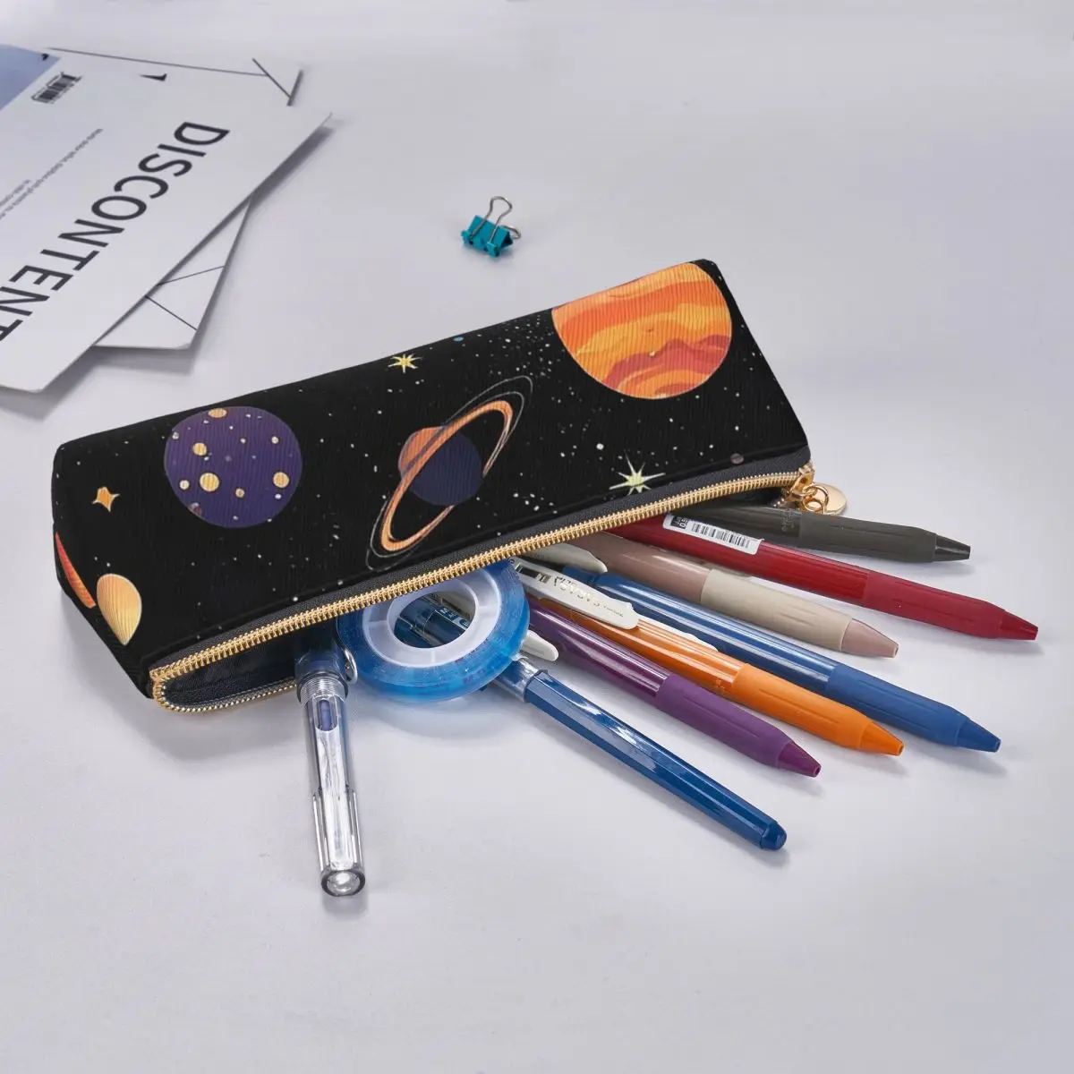النظام الشمسي كواكب الفضاء الكون مقلمة قلم رصاص الحقيبة تخزين لوازم مكتبية صندوق القلم حقيبة أقلام رصاص لهدايا صبي فتاة