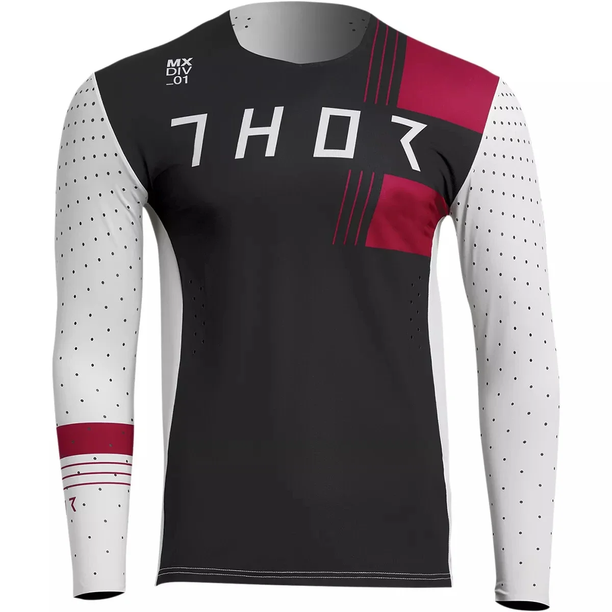 THOR PRIME MOTOCROSS MX JERSEY - STRIKE WHITE PURPLE GREY BLACK RED BLUE Spring Multiple Long Sleeved T-Shirts For Racing