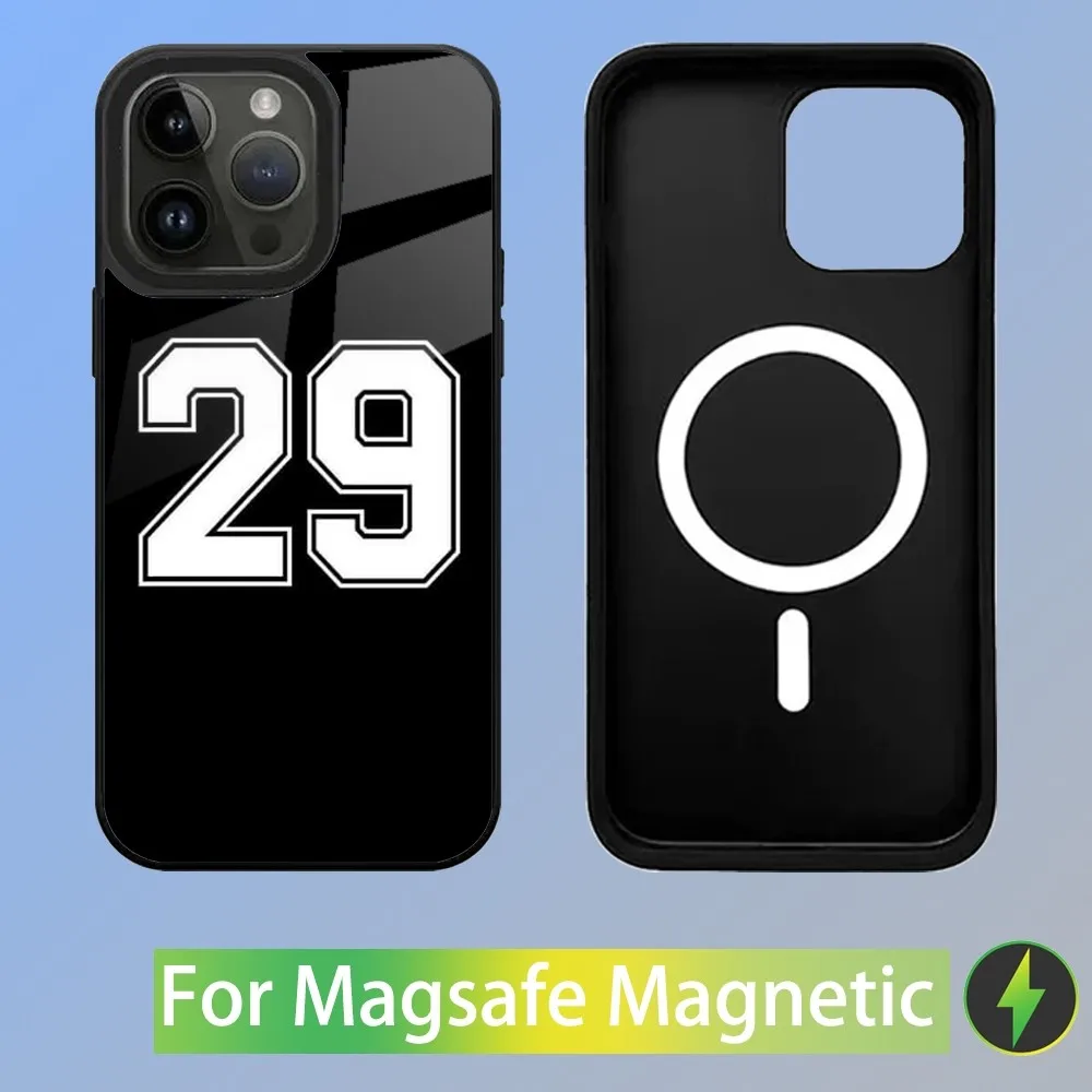 Lucky number Phone Case For iPhone 15,14,13,12,11,Plus,Pro,Max Mini Magsafe Magnetic Wireless Charging