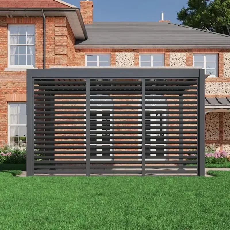Outdoor Aluminum Fixed Louvered Panel for Privacy Sunshade and Ventilation in Garden or Patio