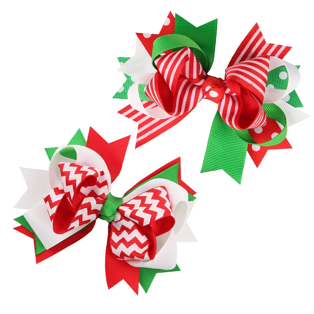

FOMIYES 2pcs Bowknot Hair Clips Christmas Hair Bows for Kids Korean Style Headbands Girl Barrettes Child Hair Accessories