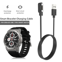 Magnetic Smart Watch Charger Multiple Protection USB 2 Pin Charging Cord 1M Smart Bracelet Charging Cable for Zeblaze Vibe 7 Pro