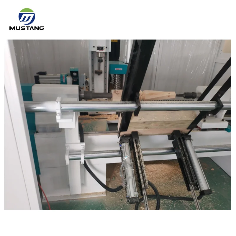 Mustang MT1220 4-in-1 4-Axis CNC Woodworking Lathe AutoCAD Software 5.5kW Motor 2800 RPM Spindle-Turning Drilling Engraving