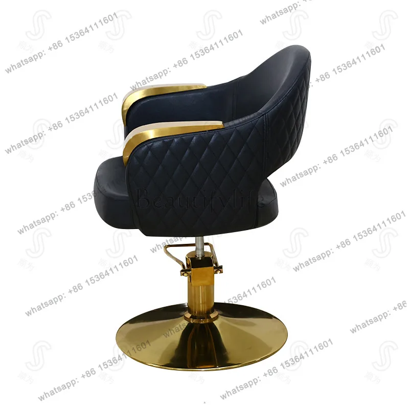 Factory Direct Sales Barber Shop Chair Liftable Rotary Stainless Steel Armrest 4