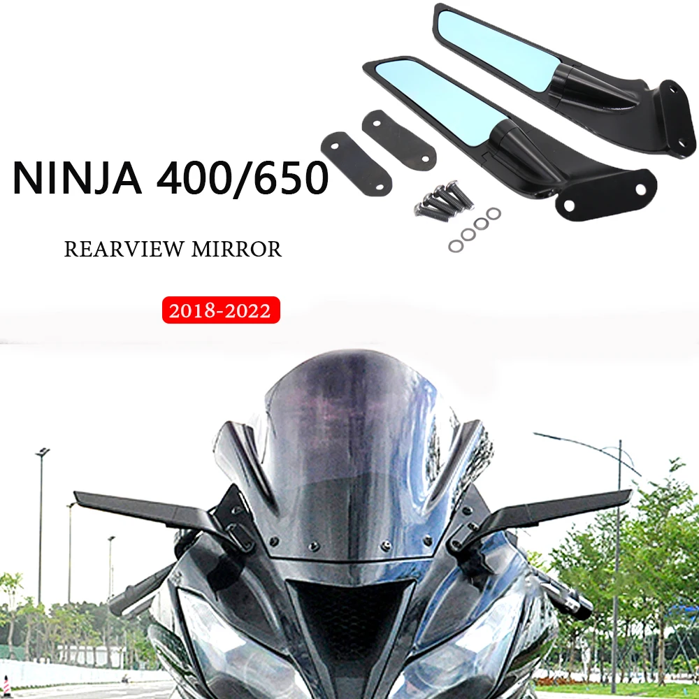 2018 2019 2020 2021 2022 Motorcycle Accessories Rearview Mirror   For Kawasaki NINJA Ninja 400 650 Side View Mirrors