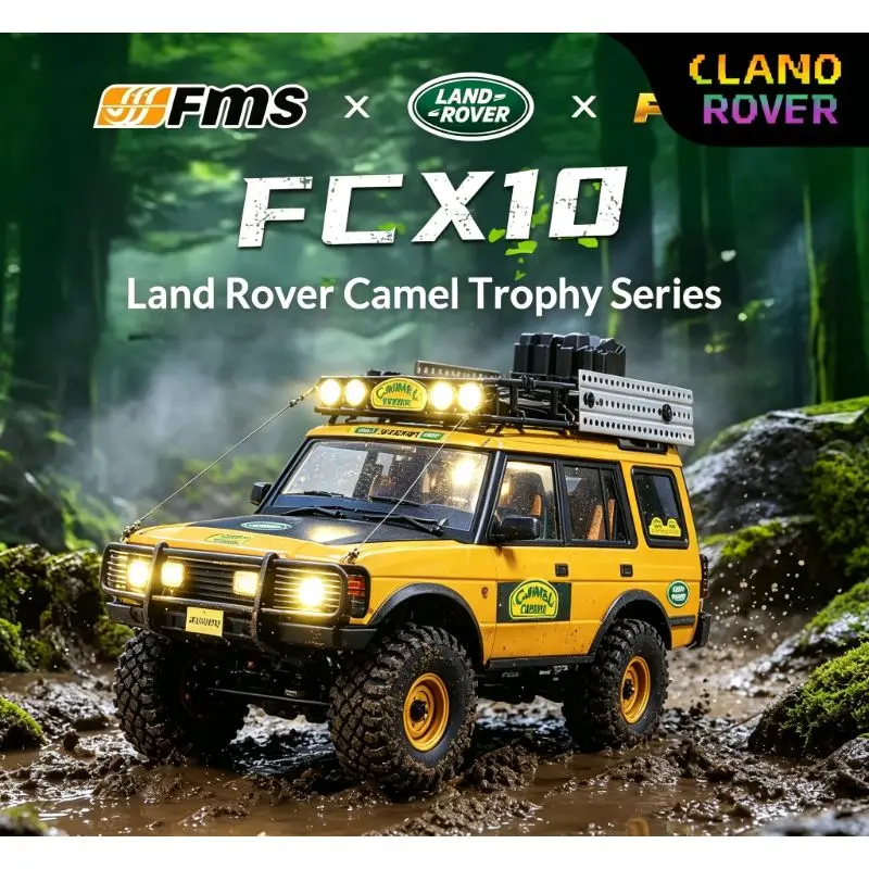 Fms Fcx10 1/10 Land Rover Camel Trophy Rc Off‑Road Crawler Simulation Hobby Car For Adults