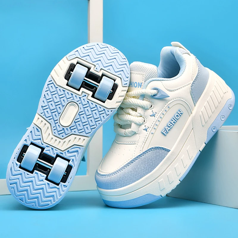 Fashion Roller Skate Shoes Kids Children Casual Sports Toy Gift Games Boys 4 Wheels Sneakers Girls Boots Ultra Light Rollerskate