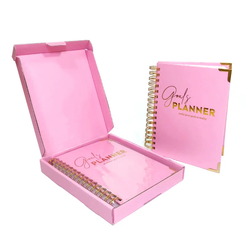 

Monthly Weekly Daily 2023 custom Planner With Pocket A5 Spiral Notebook Printing
