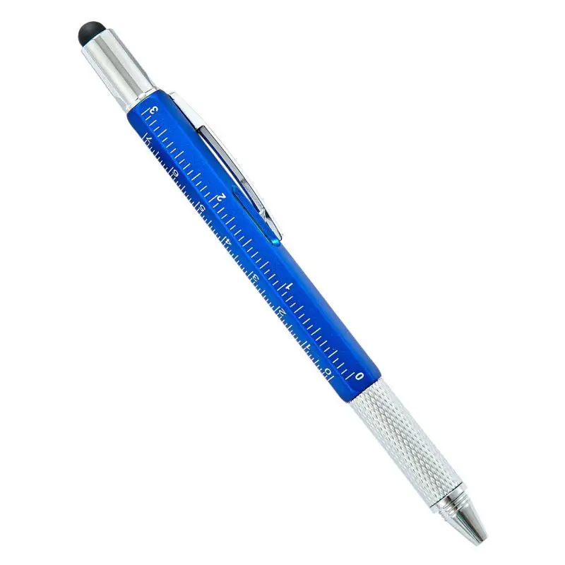 Multifunctional Touch Screen Stylus Pen with Screwdriver Ruler Level Gauge for Teachers Online Course Teaching Home Repair
