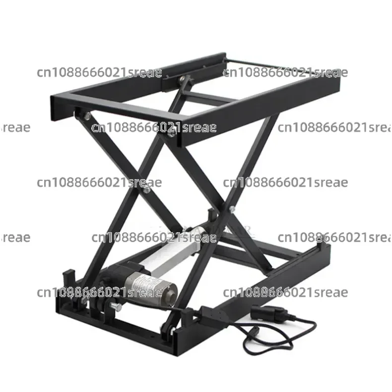 

Electric Lifting Coffee Table Dining 24V Hardware Folding Iron Frame Wired Remote Control