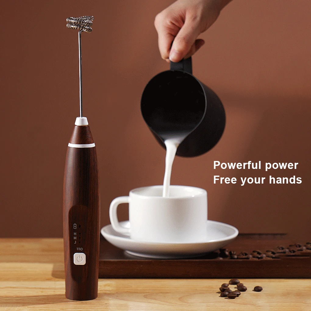 

Egg Beater Milk Frother Electric Mixer Handily Gripped Automatic Multipurpose Household Accessories USB Charging