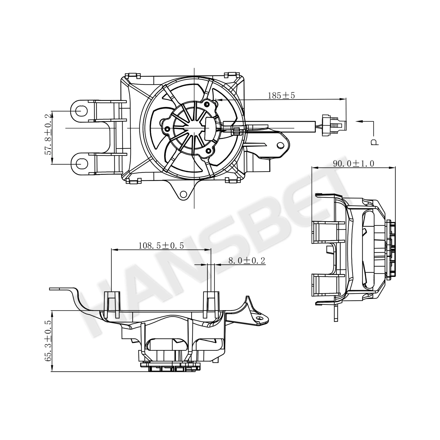 Motorcycle Radiator Left Cooling Fan 3E014076 Fits Harley Davidson 2014, 2010-2016 Harley FLHTKL Electra Glide Ultra Limited