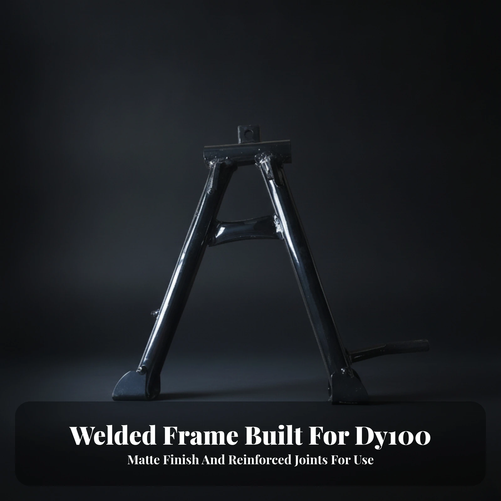 DY100 Center Stand Long-Lasting Motorcycle Center Stand Heavy-Duty Glossy Black for Mechanics, Maintenance, Workshop
