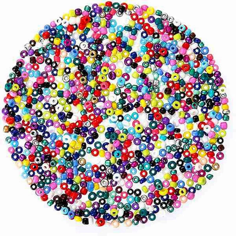 24000 Pieces Of Multicolor 2Mm Pony Glass Seed Beads With Lobster Clasp, Open Jump Ring And Elastic Crystal Wire