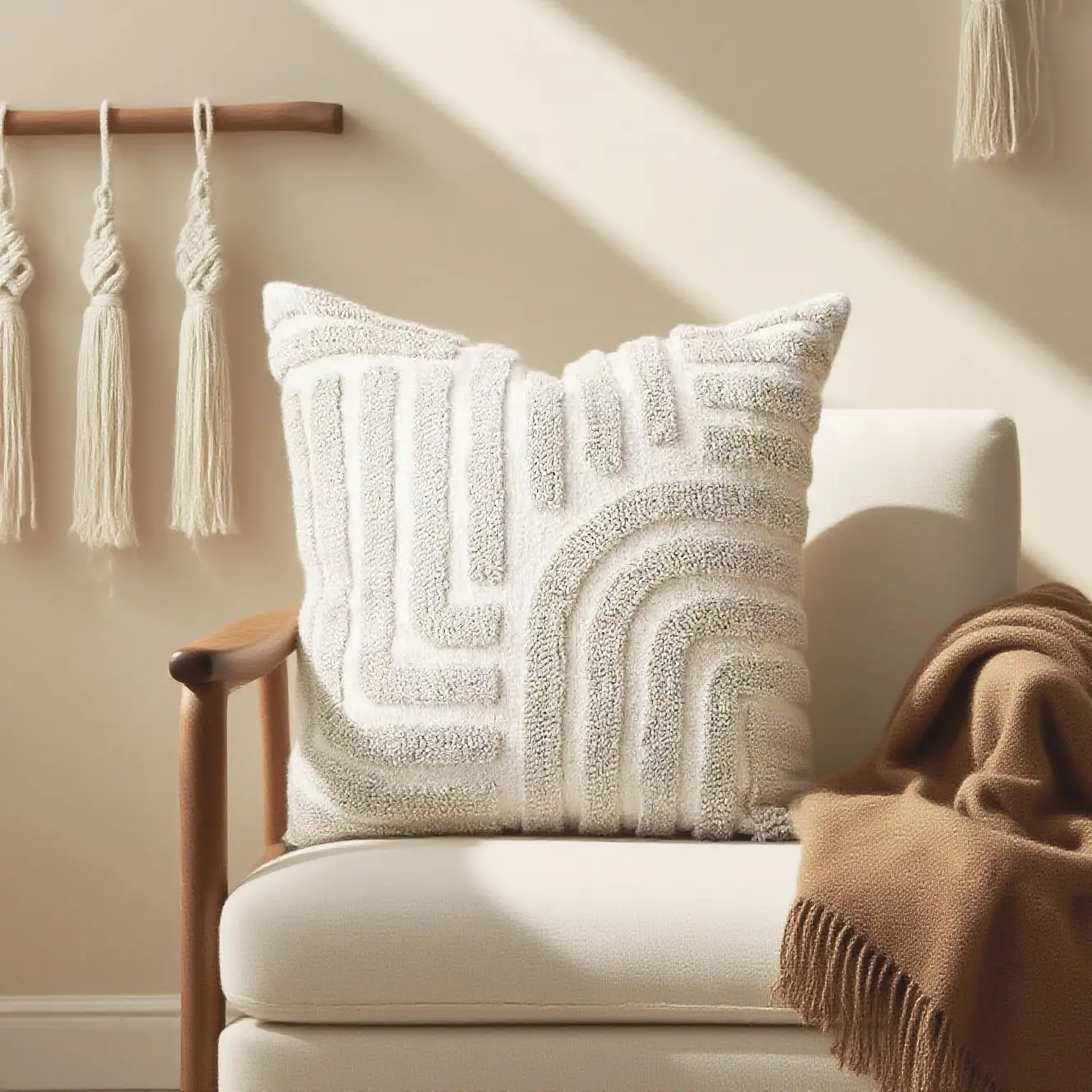 Moderne Chenille-Kissenbezüge Minimalistische Strukturierte Sofakissenhüllen Elegante Bettseitige Dekokissenbezüge Schicke Hotel-Kissenbezüge – Detail 12