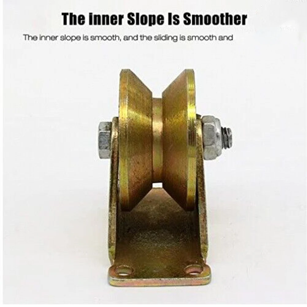 4pcs V Groove Sliding Door Pulley Wheel Heavy Duty Rigid Caster For Inverted Track Sliding Gate Roller Wheel Bearing Rollers