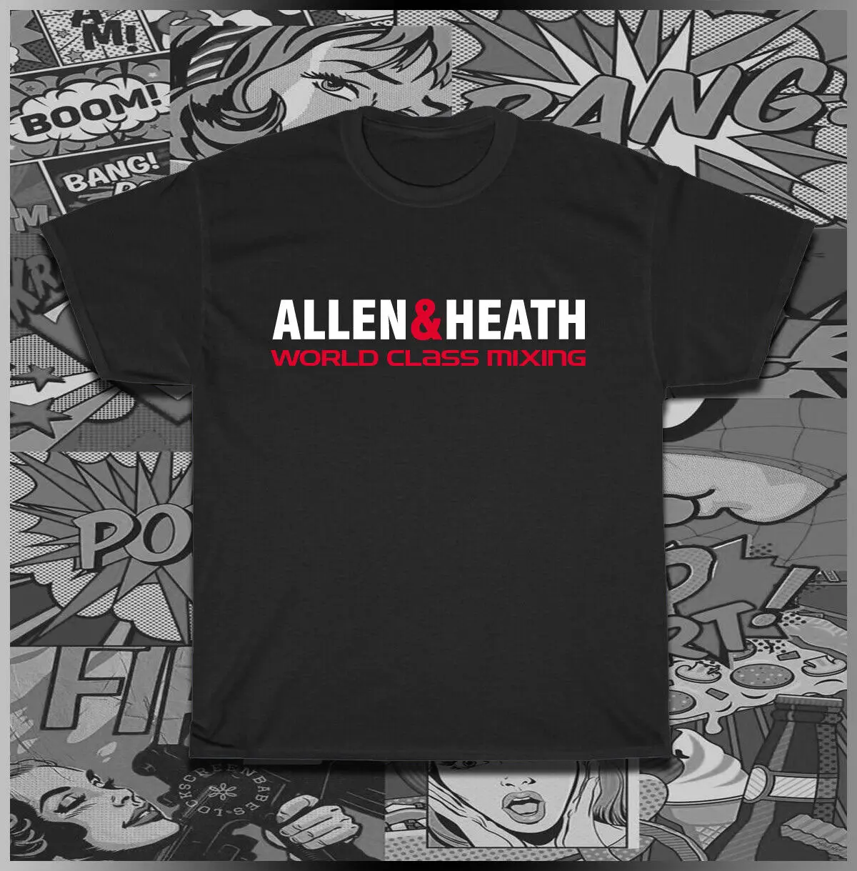 Allen & Heath World Class DJ Mixing Logo T-Shirt American Size S-5XL T-Shirt