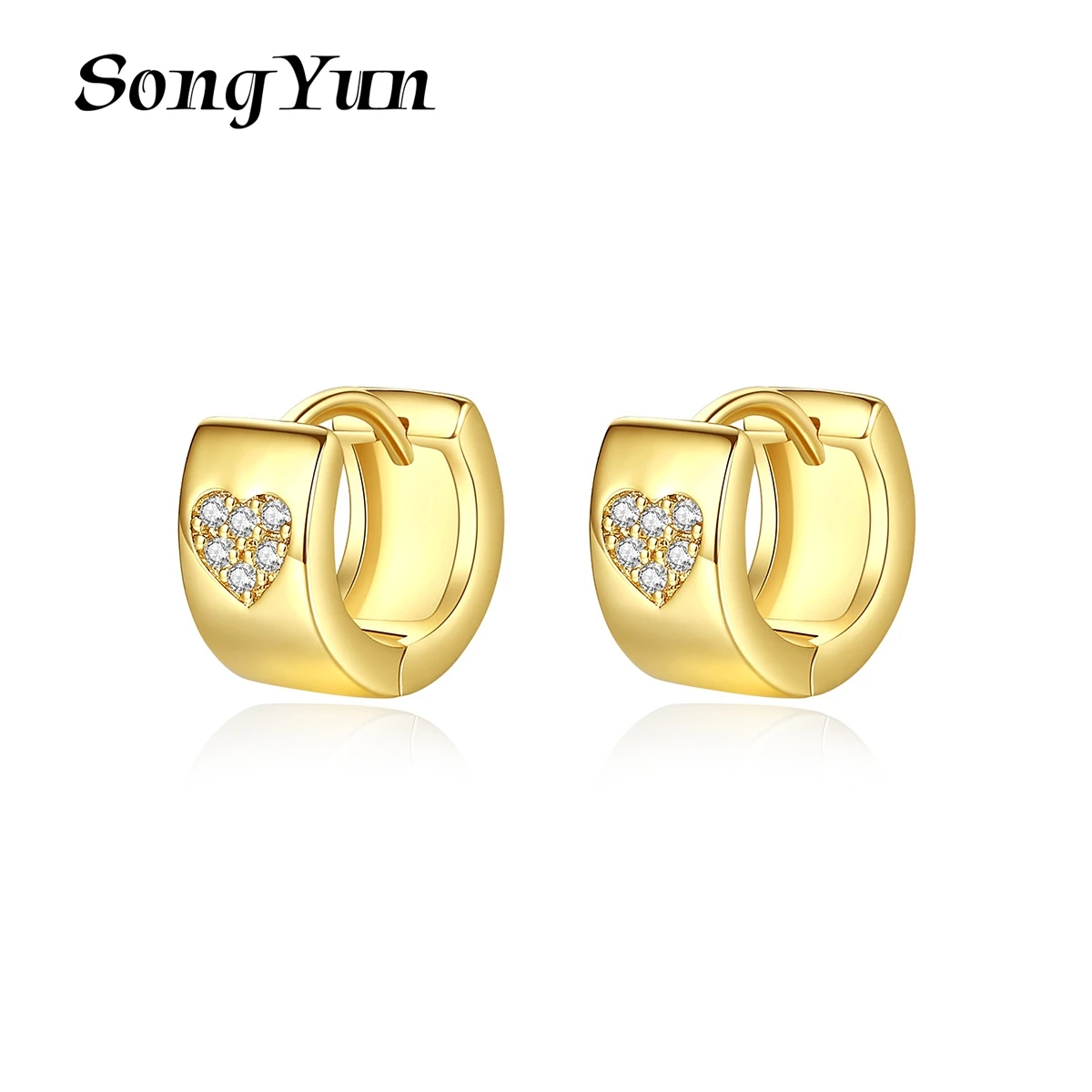 

SongYun Jewelry MHT Quality Brass Stud Earrings Dangle CZ 7A Zircon Party Cocktail Minimalist Women Earring Jewelry