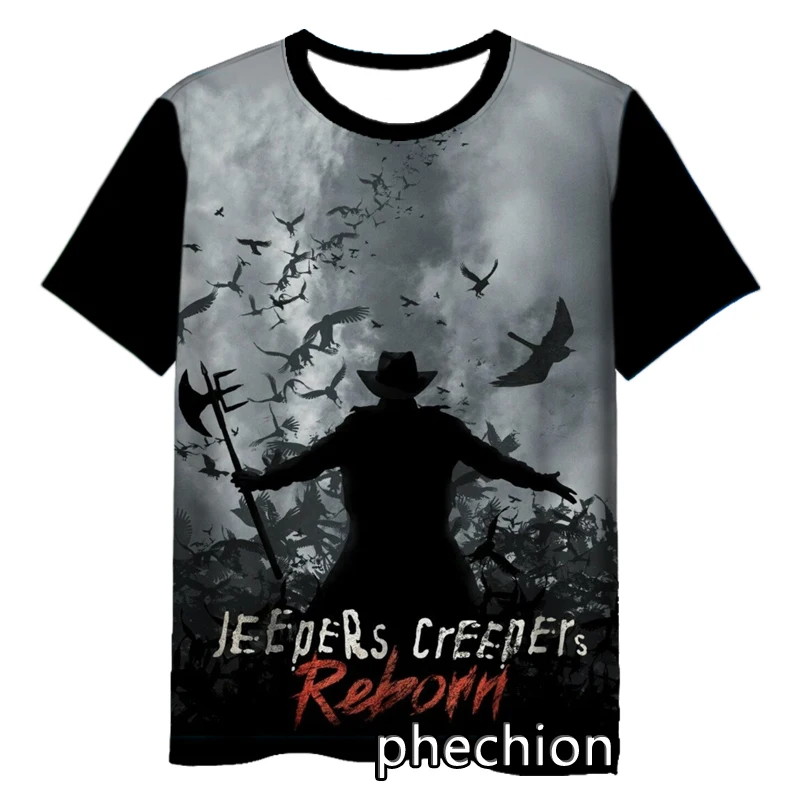 phechion New Fashion Men/Women Jeepers Creepers 3D Print Short Sleeve T-Shirt Casual Hip Hop Summer T Shirt Tops S202