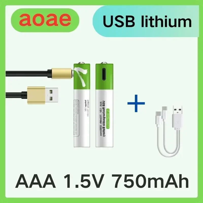 

Литий-ионная аккумуляторная батарея высокой емкости 1,5 в AAA МВт/ч с USB для пульта дистанционного управления беспроводной мышью и кабелем