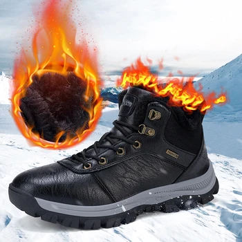 High Quality Men Winter Snow Boots Outdoor Hiking Shoes Sneakers Botines Tenis Men&#x27;s Hiking Ankle Boots Light Luxury Shoes