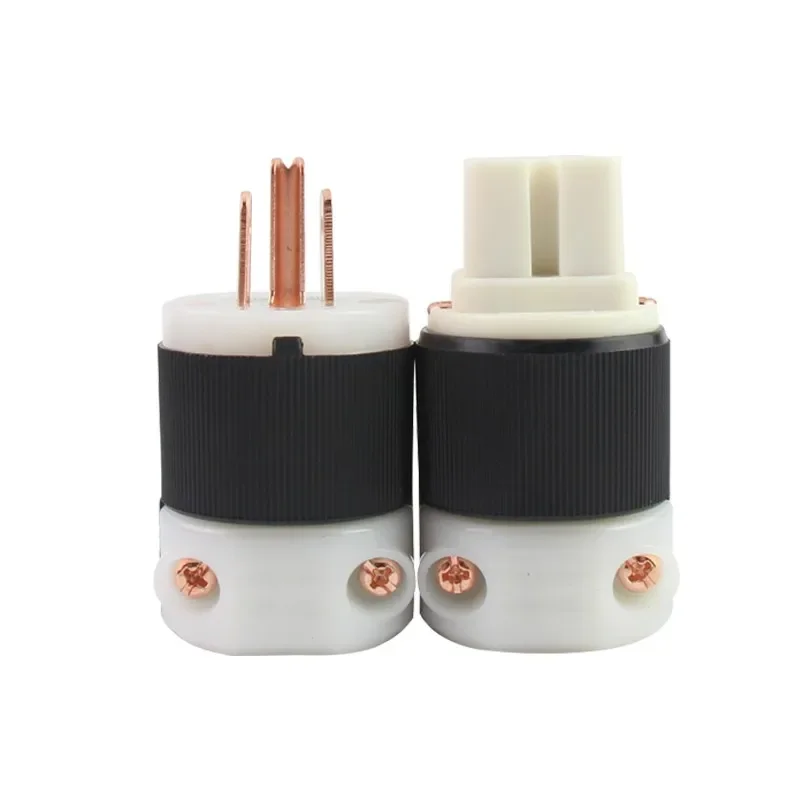 Hubbell HBL8215G النحاس الأحمر HiFi محول الصوت AC سلك الطاقة IEC موصل الولايات المتحدة التوصيل