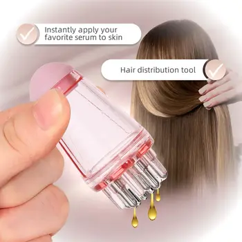 1/2 ks sada nástrojů pro barvení vlasů růžová 6,09 oz aplikátor vlasového oleje lahvička a 1ml dil růst vlasů pevný hřeben na vlasy salon kadeřnické nástroje 10 nejlepší prodej lahvička s aplikátorem na vlasy - №4