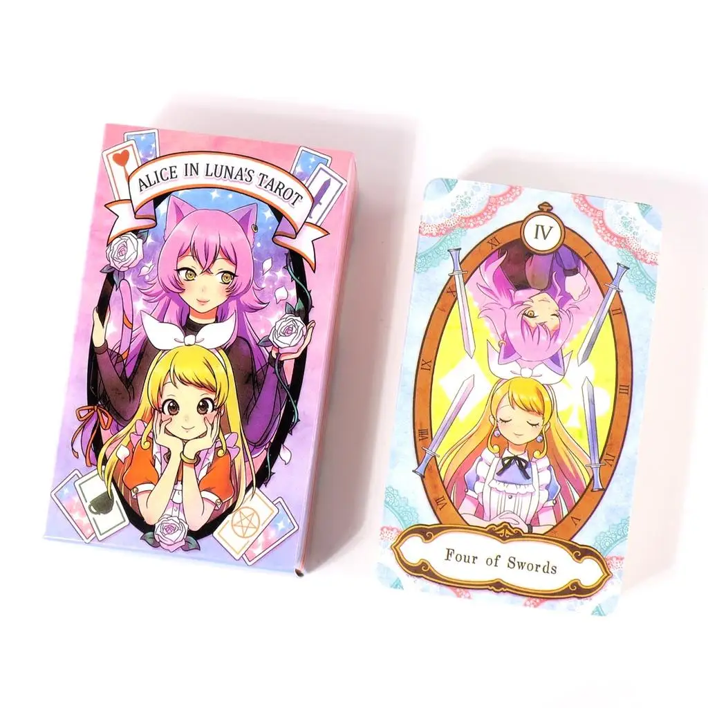 10.3*6cm Alice In Luna\'s Tarot Cards Deck 78 Pcs Cartoon Tarot Cards Japanese Anime Themed