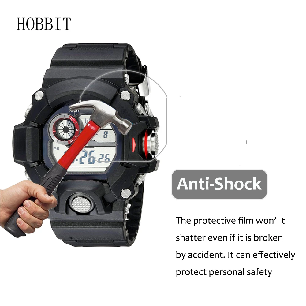 3 pz per Casio GW9400 uomo GShock Sport orologio schermo protezione pellicola GW-9400-3CR GW-9400J-1JF cinturino antigraffio