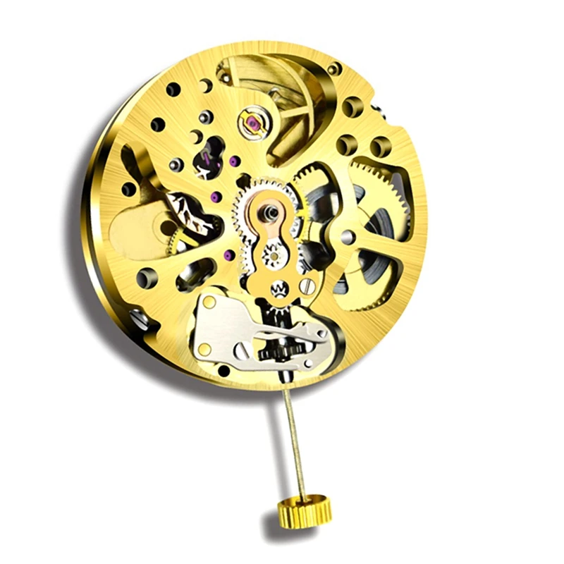 Gold Skeleton 2004 Movement Ordinary Pendulum Adjustment Radiation Pattern Fully Automatic Watch Movement