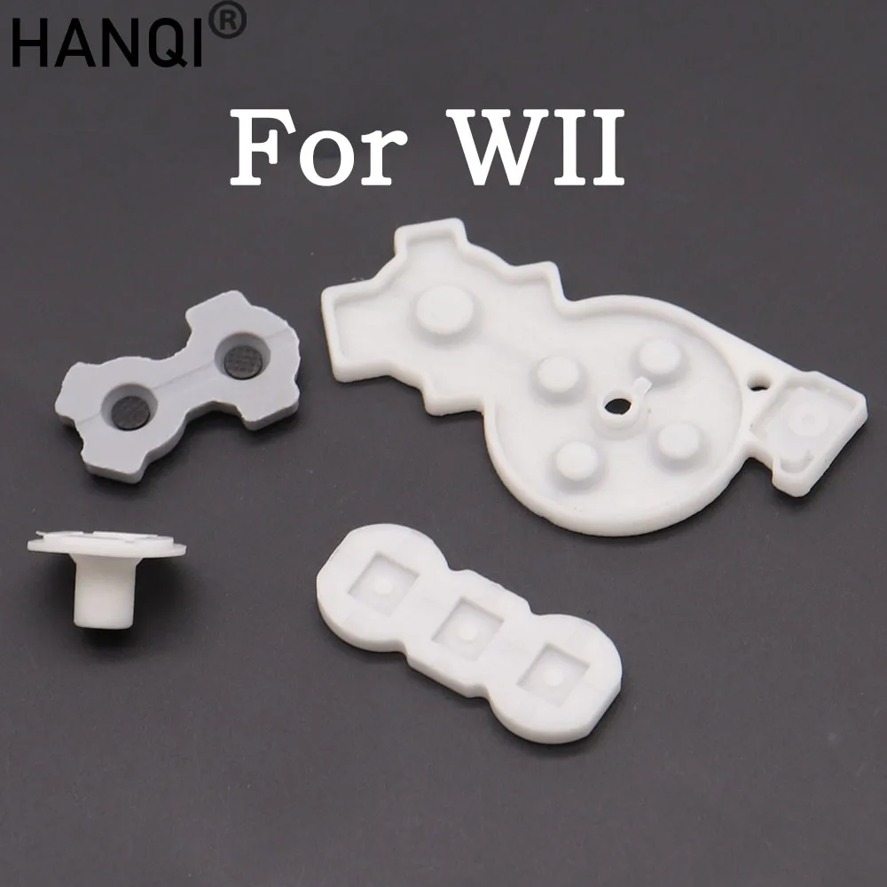 2-10sets Soft Silicone Conductive Rubber Button Pads Set Replacement Part Contact Pads for Nintendo Wii Remote Controller